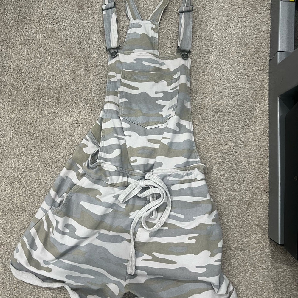Camouflage Overalls with Drawstring
